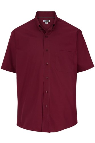 Edwards Garments 1245 Men's Lightweight & Comfortable Short Sleeve Poplin Shirt - Picture 5 of 12
