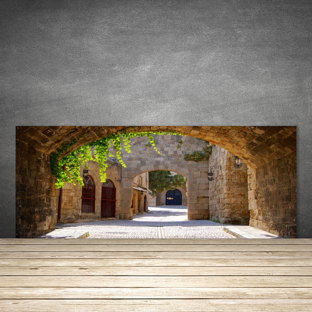 Crédence en verre premium 125x50 cm avec impression architecture tunnel
