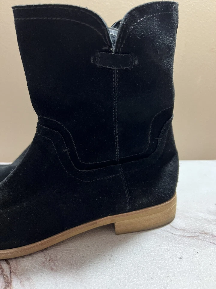 SPLENDID PALISADE Botas holgadas cómodas de gamuza negras de diseñador 6,5 Foto 2 de 4