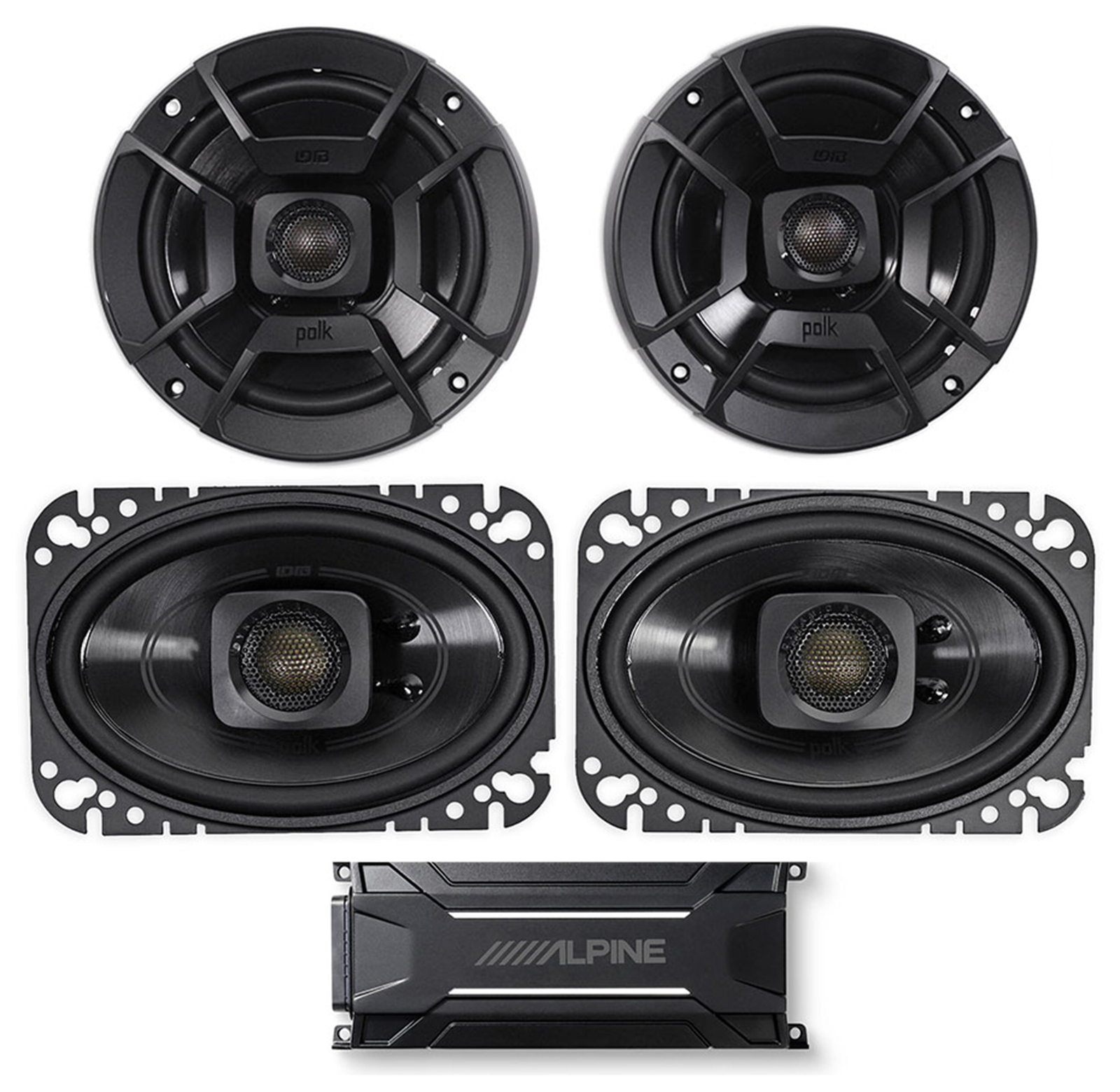 ALPINE KTA-30FW 600 Watt 4-Channel Amplifier AmpPolk Audio 654x6 Speakers 67290₽