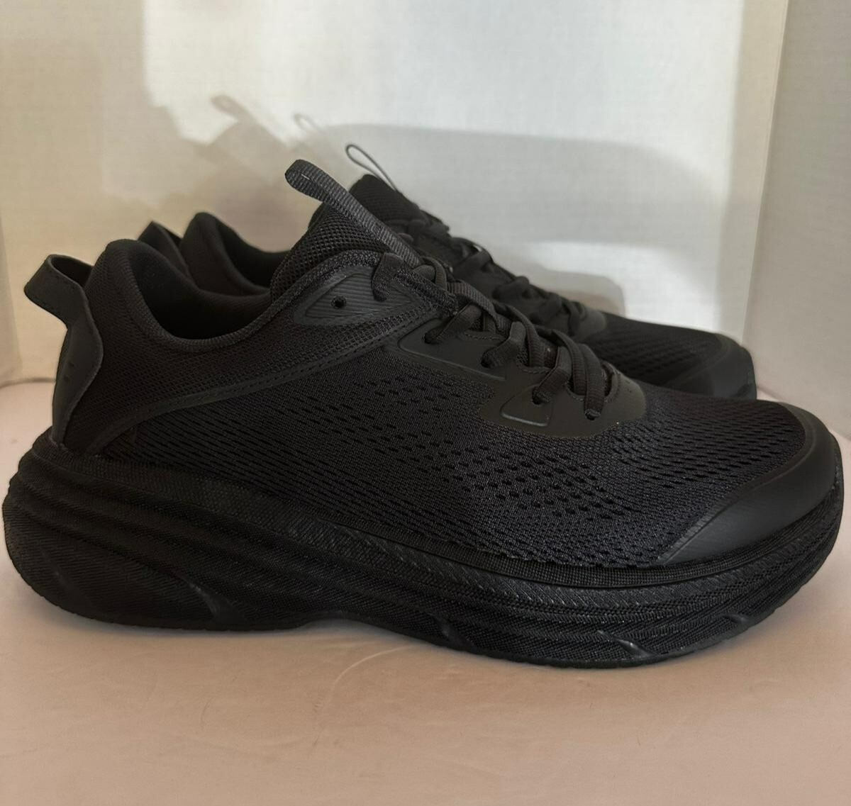 Lightweight Running Shoes Mens 10 Black Athletic Casual Walk