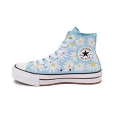 CONVERSE ALL STAR EVA LIFT HI UNISEX MEN SZ 7 = WOMEN SZ 8.5 SHOES FLORAL BL NEW