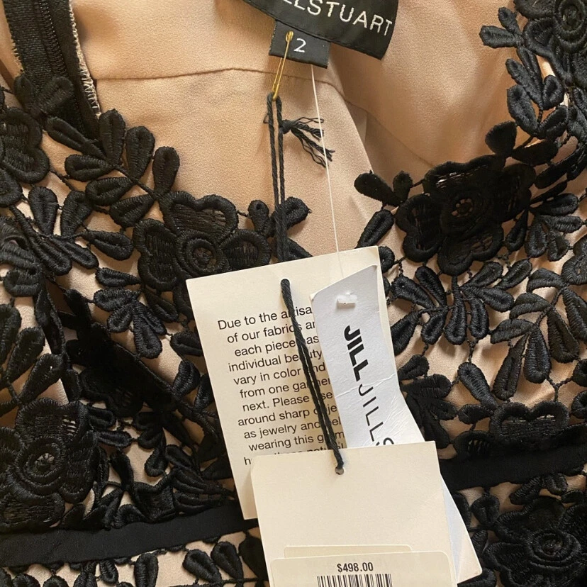 Jill Jill Stuart - Vestido de encaje negro Carolina talla 2 precio original $498 Foto 4 de 4