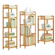 3,4,5 Tier Wood Bookcase Shelf Wooden Storage Rack Stand Display Shelving Unit