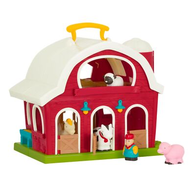 Bauernhof Spielzeug   Große Scheune mit Bauernhoftiere Schwein Pferd Kuh Scha...