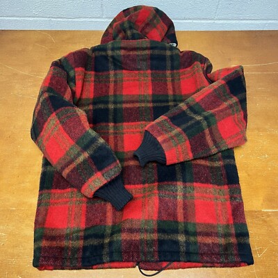 Vintage Lakeland Sportswear Jacket Mens 36 Red Plaid Full Zip