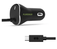PureGear Car Charger USB-C 15W/3A - Black