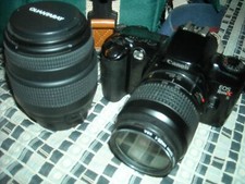 CANON REBEL EOS X S XS 35MM FILM CAMERA 35 80 LENS QUANTARAY 70 210 BUNDLE BAG