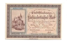 500000 Mark Blaubeuren 1923 UNC