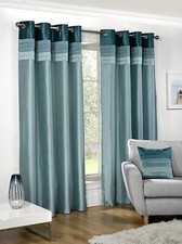 Image of Hamilton McBride Seattle Black Ring Top / Eyelet Fully Lined Readymade Curtains
