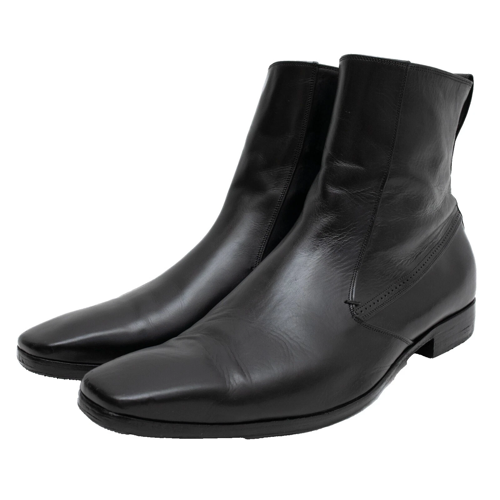 Parte superior de cuero negro Dior Botas para hombres