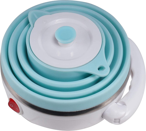 Foldable Electric Kettle, 600ml Collapsible Silicone Travel Kettle, Dual Voltage - Picture 4 of 12