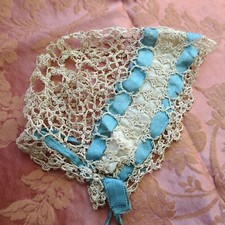 Antique Lace Baby Cap Bonnet, Tatted Lace,Intricate Lace Tatting, For Baby,Dolls