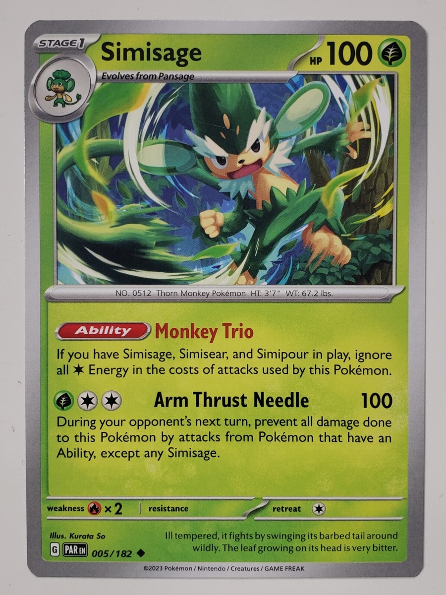 ポケモンカードゲーム pokemon card is in discount Simisage 005/182 NM / M - Paradox Rift Pokemon Card - $2 Combined