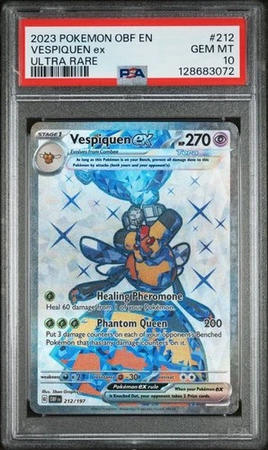 Pokémon TCG Vespiquen EX 212/197 Obsidian Flames 2023 Ultra Rare PSA 10
