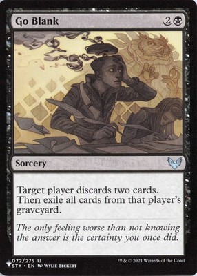 Go Blank 072/275 LIST The List Reprints U Regular