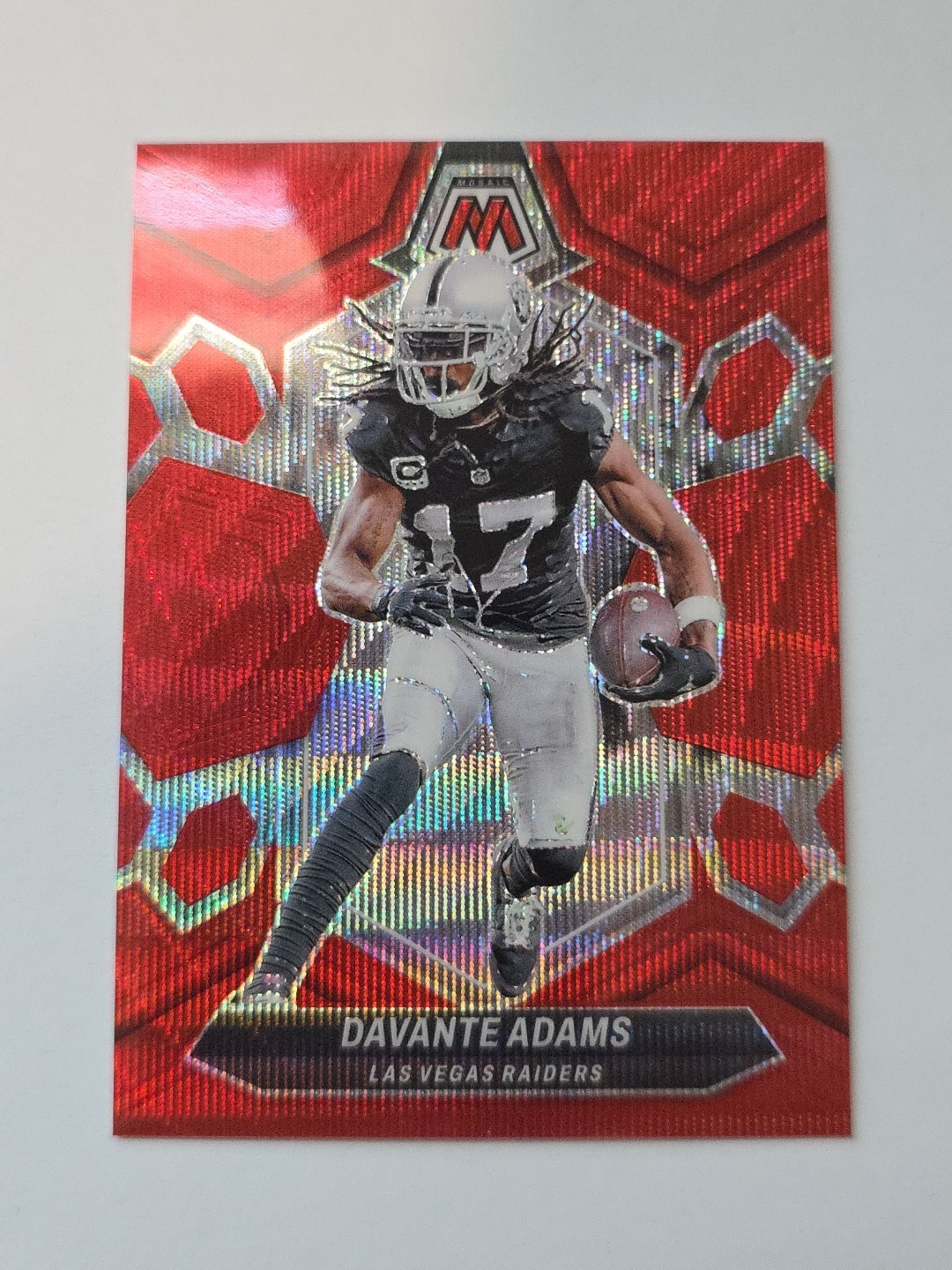 2024 Mosaic - Red Wave Mosaic Prizm #115 Davante Adams 9/9 Oakland Raiders