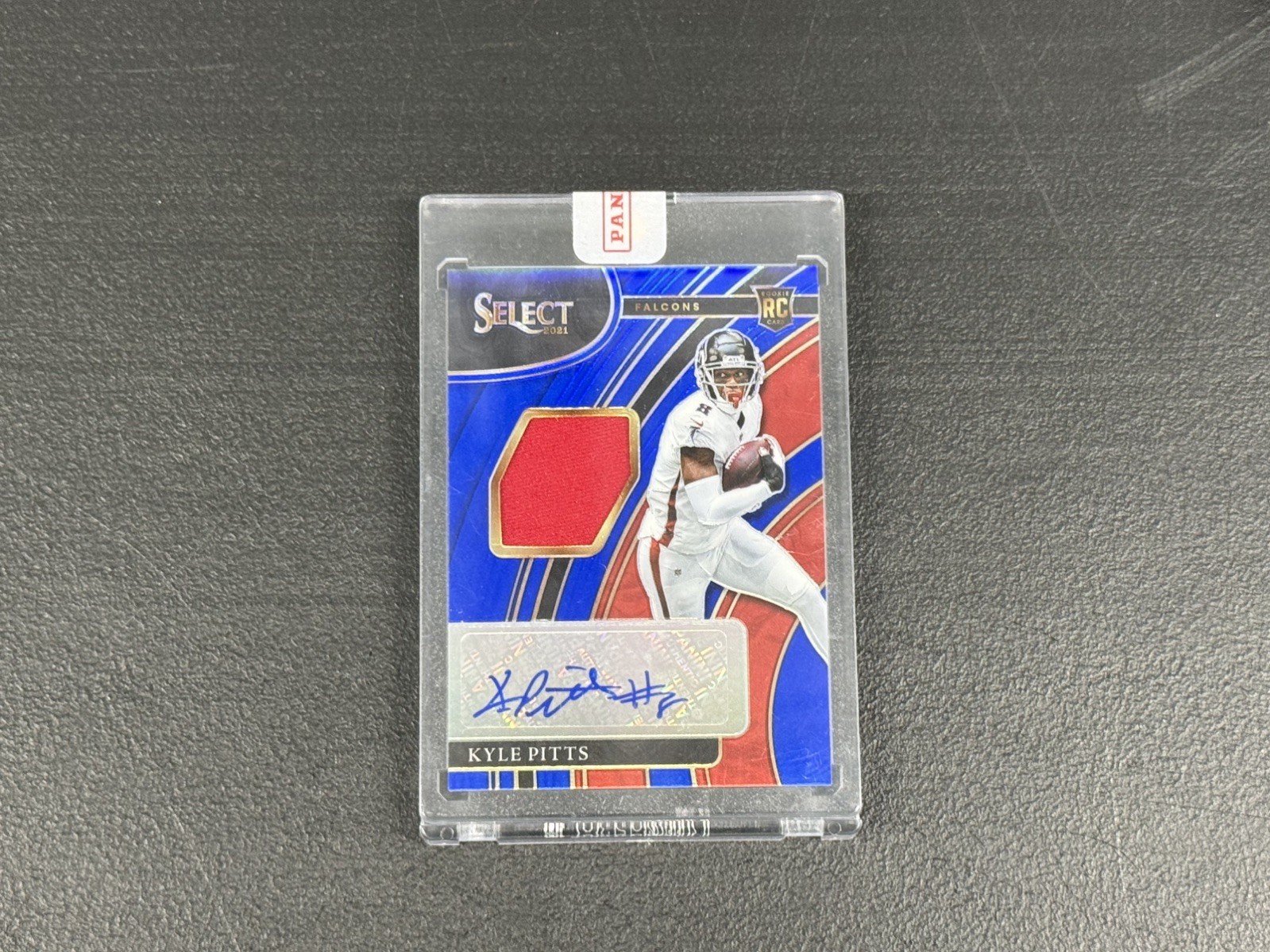 2021 Panini Select NFL Kyle Pitts Blue RPA /75 RC Rookie Patch Auto Sealed ATL