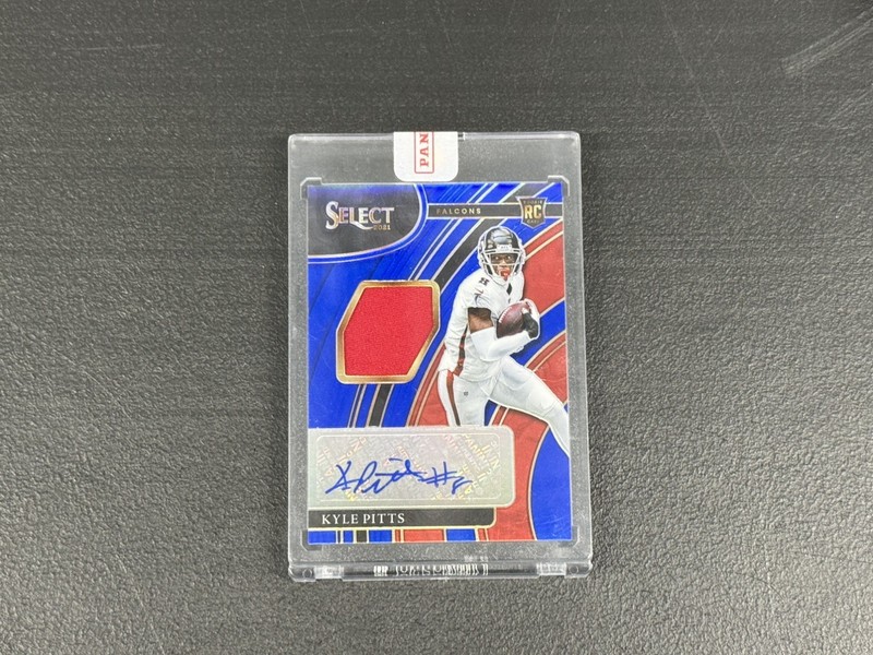 2021 Panini Select NFL Kyle Pitts Blue RPA /75 RC Rookie Patch Auto Sealed ATL