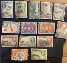 Nyasaland 1945 KGVI Complete Set! 68-79 L.H.   80-81 N.H.