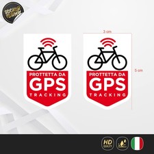 Kit 2 Adesivi GPS Bici Scooter Monopattino Antifurto Satellitare in Vinile