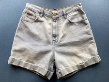 Vintage Y2K Calvin Klein Light Wash Cuffed Denim Shorts, Small, 30" Waist