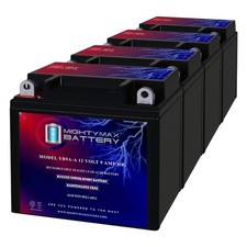 Mighty Max YB9A-A 12V 9AH Battery Replaces Honda TRX125 Fourtrax 85-86 - 4 Pack