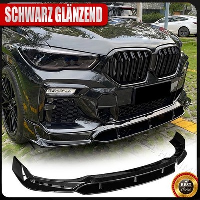 Schwarz Glänzend SpoilerLippe vorne Frontlippe Frontspoiler Für BMW X6 G06 2020+
