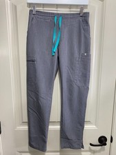 Figs Technical Collection Scrub Pants Womens XS/P Gray Yola Skinny Drawstring