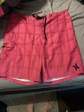 Hurley Board Shorts Men  s Size 40 Pink Swim Surf Trunks