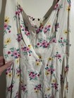 TORRID Plus 1X Summer Romper Dress White Floral Sleeveless 14 to 18 Linen Cotton — photo 2