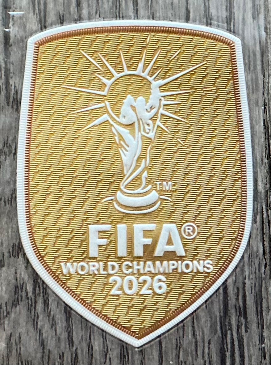 FIFA ワールドカップ2026 優勝パッチ FIFA World Cup Champions 2026 Football Gold Badge Patch Heat Press