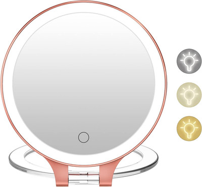 FASCINATE Magnifying Mirror 10X 1X Double Sided Magnification, Makeup Vanity Mir