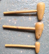 Sheet Metal Working 3 Bossing Mallets for Copper, Silver, Aluminium Shaping