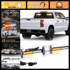 Amberwhite 10.7 Strobe Light Bar - 24 Led Emergency Dash Lights For Safety