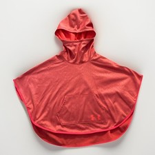 Under Armour Girl  s Large Coldgear Hooded Poncho Coral Pocket Pullover Logo