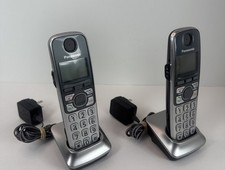 X2 Panasonic Handset Phone And Dock Cradle Model KX-TGA470  PNLC1029 New Batts