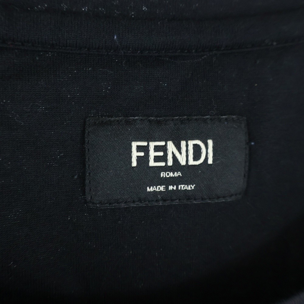 FENDI 22SS Logo Patch Tee FY0894 A9RL Front Logo Patch Crew Neck Short Sleeve T thumbnail 6