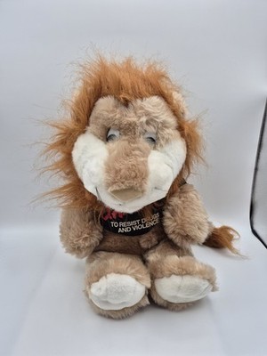 Vintage D.A.R.E Darren the Lion Plush Stuffed Animal with Dare T Shirt