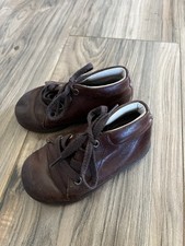 Boys Stride Rite Elliot Size 6W Brown Lace Up Walking Shoes Leather Upper