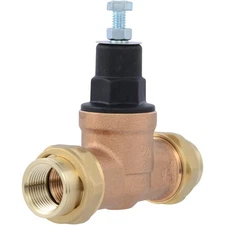 EB45 Pressure Regulating Valve, Double Union, 3/4 Inch NPT Female, Poly Top, ...