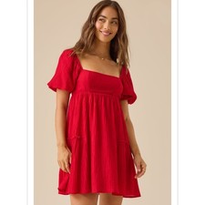 Altar'd State Marianne Mini Dress in Red Size Medium