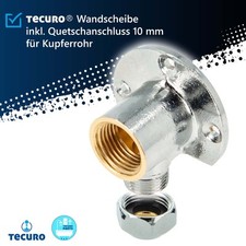 2 Stück Messing Wandplatten 1/2 Zoll - DN15 90 Grad Verteiler Für Heimwerker