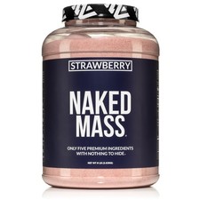 Strawberry Weight Gainer Protein Powder 8lb Bulk NAKED Mass Calories Nothing 15.62 per gallon
