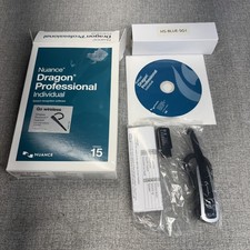 Nuance Dragon Professional Individual v15 Speech Recognition DVD W/ Go Wireless