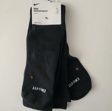 Nike Dri Fit 2-pair KNEE high socks 2pk Performance socks size L Black