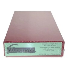 Red Guardhouse Triple Row Coin Box ABA Standards 10x5.25x1.5