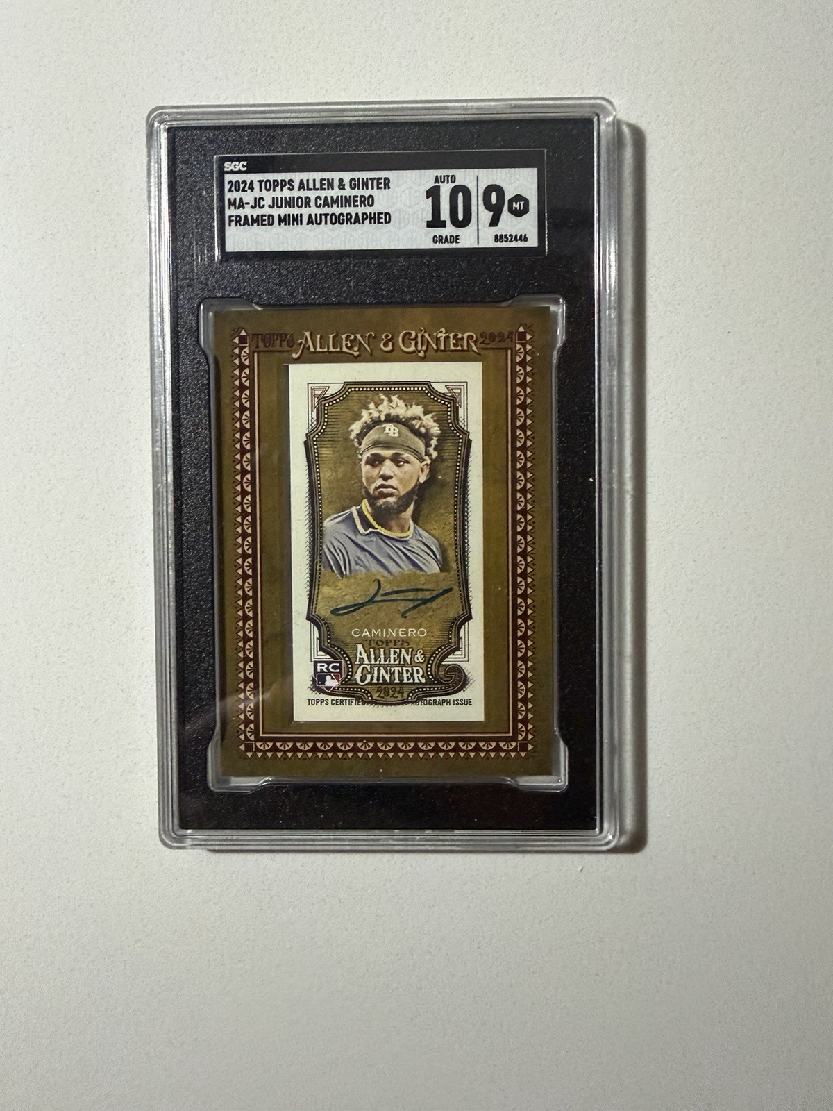 2024 Topps Allen & Ginter - Mini Baseball Autographs Junior Caminero #MA-JC (AU,