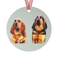 Bloodhounds 'Bear  Bubba' Metal Ornaments