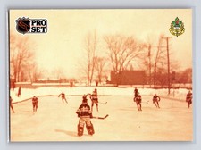 1991-92 Pro Set #589 Montreal Canadiens Practice Outdoors HOF Hockey Card